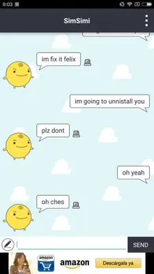 SimSimi android App screenshot 2