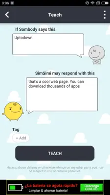 SimSimi android App screenshot 3